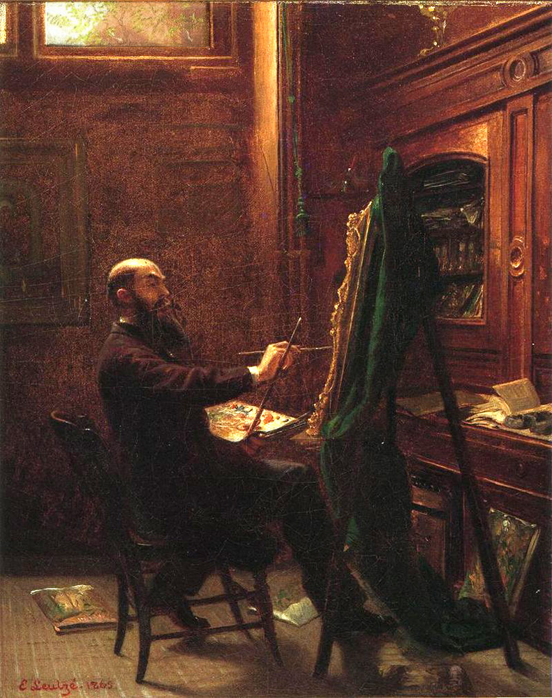 worthington whittredge in his tenth street studio